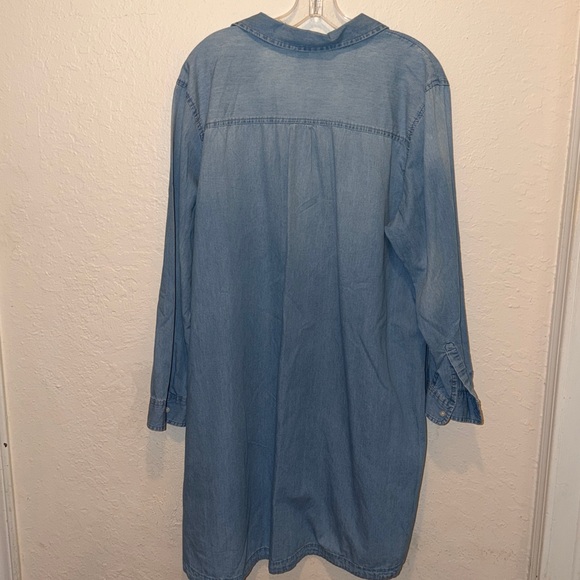 Old Navy Sky Blue Denim Shirt Dress Jean Dress - Picture 6 of 6